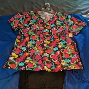 3 full sets NWT Scrubs 1 price (1 blue top NWOT)